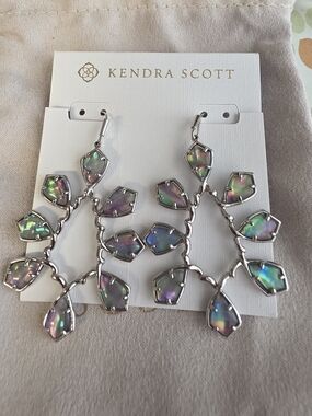 Kendra Scott Open Framy Camry Earrings In Lilac Abalone